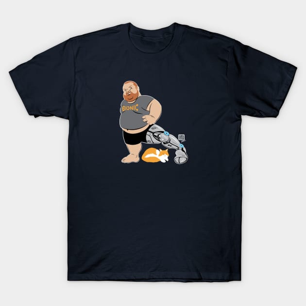 Bionic Justin and Biscuit! T-Shirt by BEarMUSEMENT